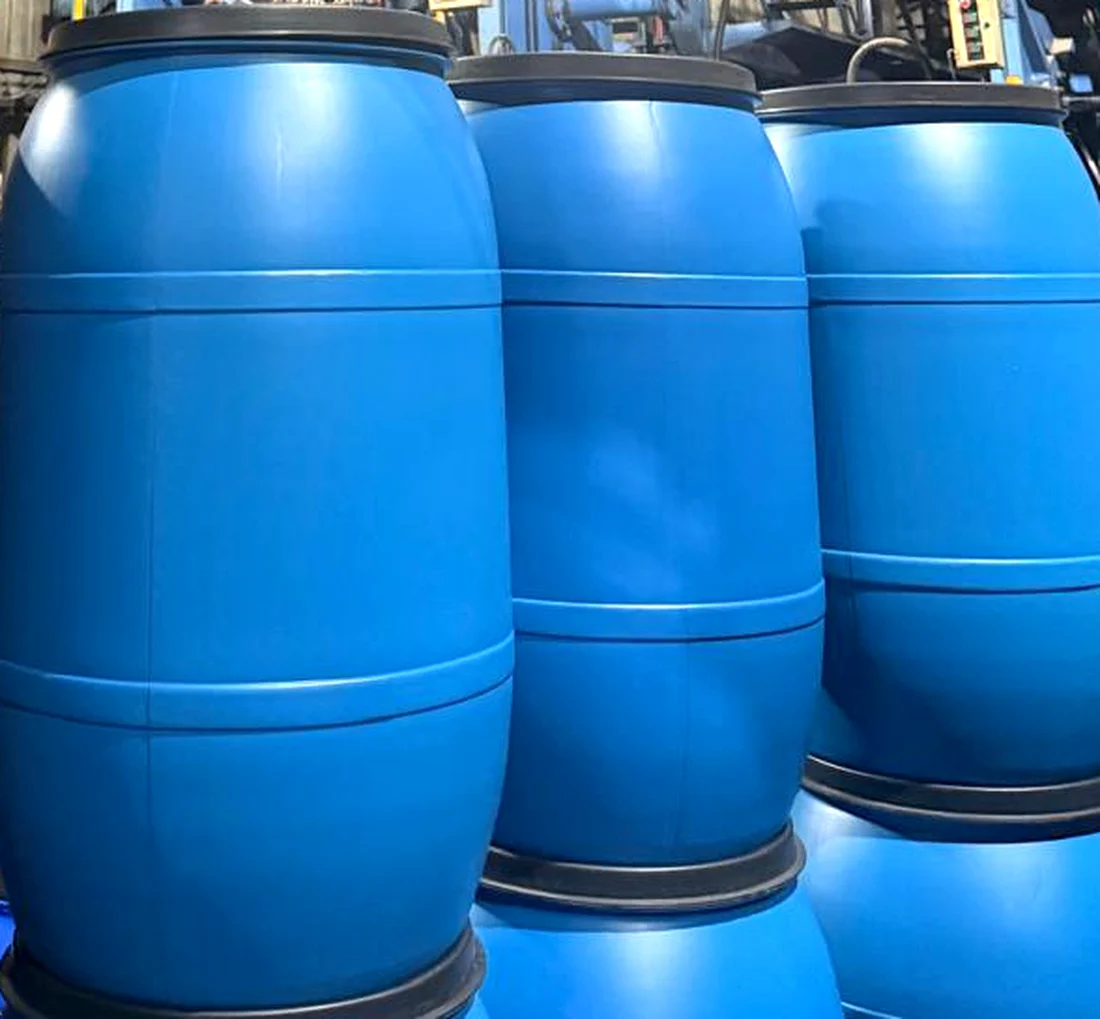 Open-Top Plastic Drum with Lid & Locking Ring — Bulk & wholesale