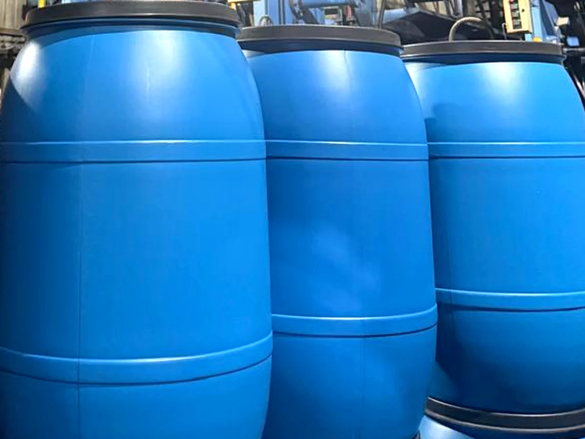 Open-Top Plastic Drum with Lid & Locking Ring — Bulk & wholesale